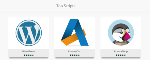 Choose WordPress script to Install
